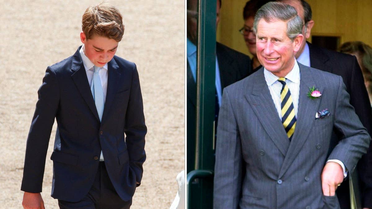 Prince George follows in granddad King Charles' footsteps with the 'Windsor walk'