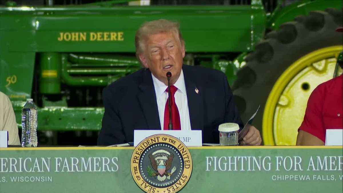 President Trump visits northwestern Wisconsin to talk agriculture