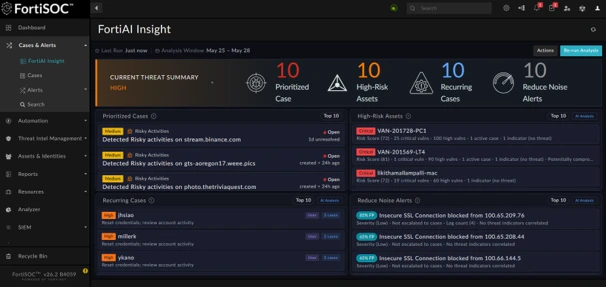 FortiSOC infosec products June 2026