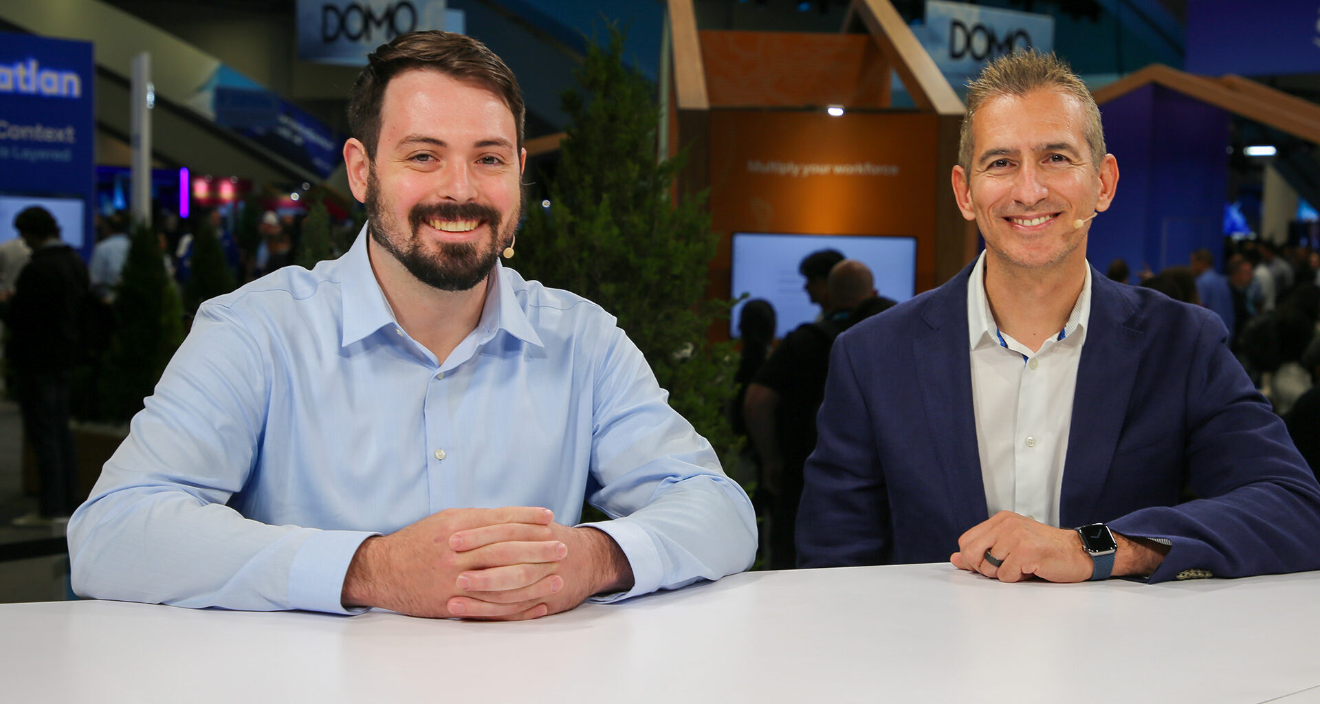 Baris Gultekin (right), VP of Product and AI at Snowflake, and Nicolas Doyen (left), VP of Product and Data Strategy at Viral Nation, talk to theCUBE about Snowflake CoWork powering agentic AI for enterprise intelligence and real-time decision making, at Snowflake Summit 2026.