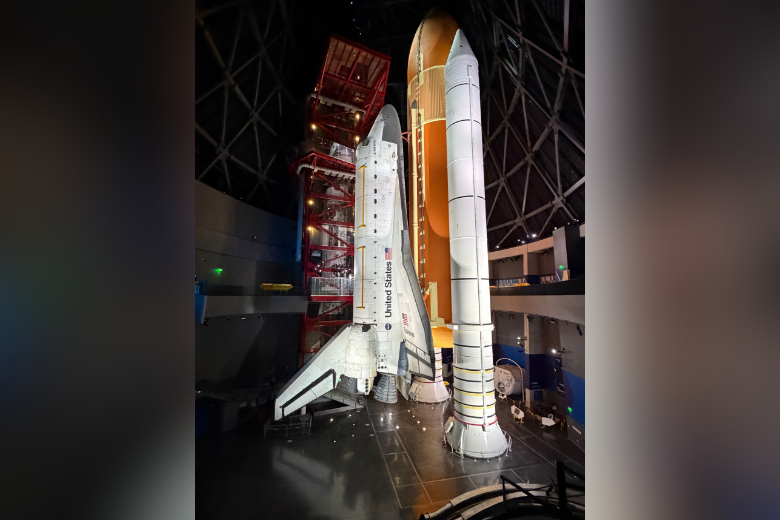The Space Shuttle Endeavour gets unveiled