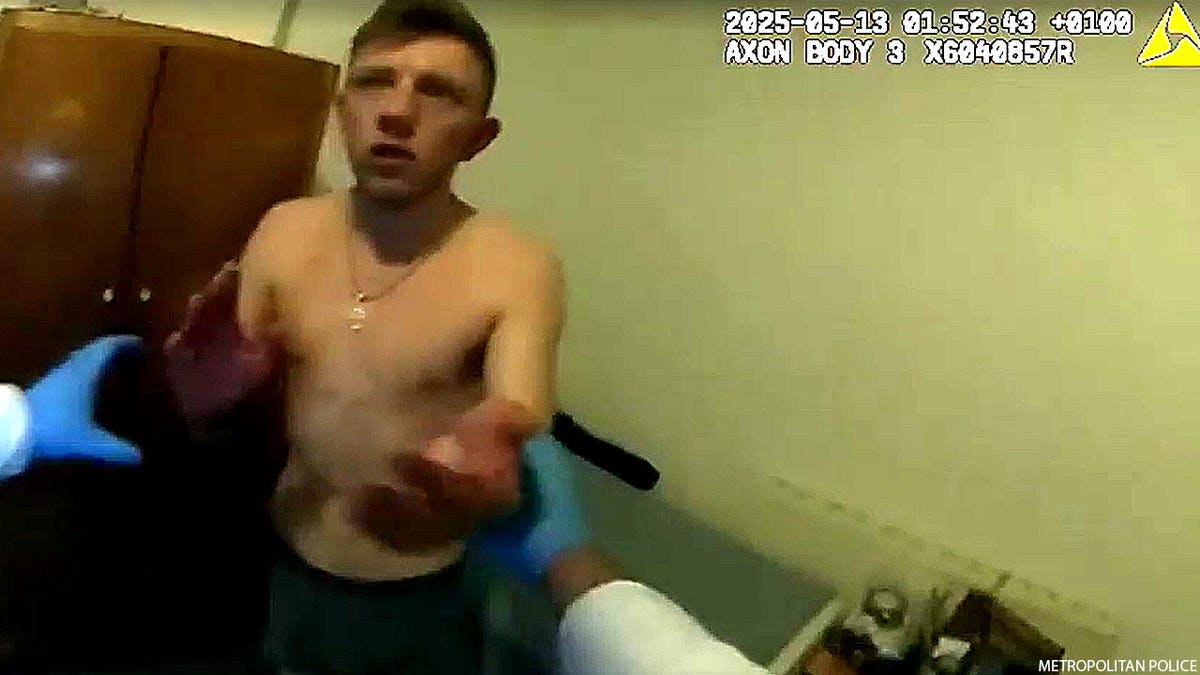 bodycam of official arresting man