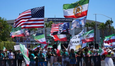 Iran's World Cup match brings out protesters and supporters in US