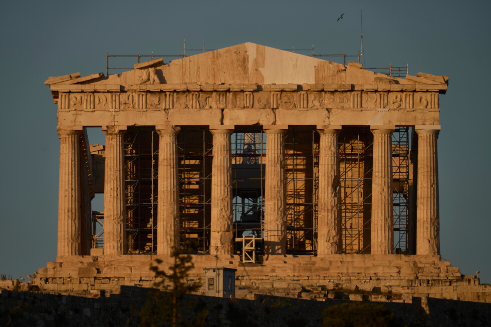 Greece unveils restored Parthenon facade unseen in full for 2 centuries