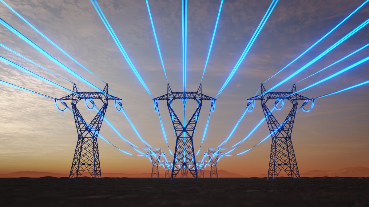 Electric powerlines.