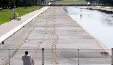 Trump Continues Pushing ‘Vandals’ Claims As Reflecting Pool Gets Drained Again (Photos)