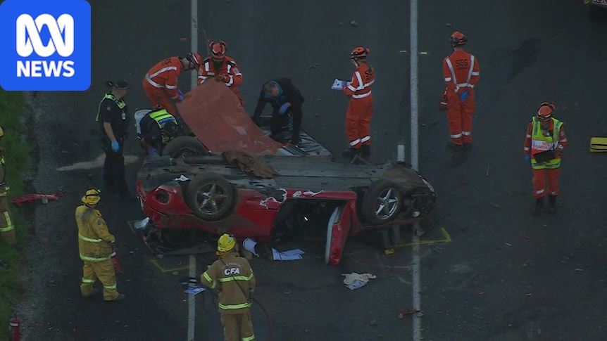 Police investigating fatal Ferrari crash, man dead, woman in hospital in West Gippsland