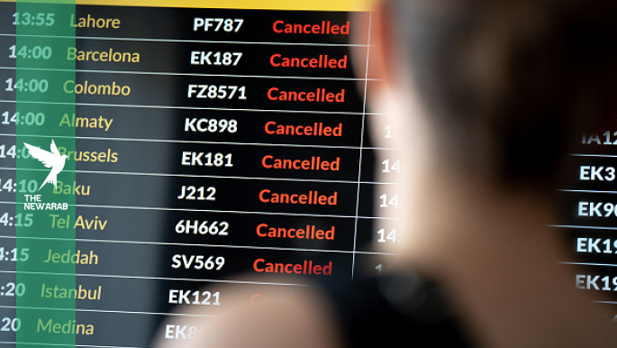 Which airlines have suspended or cancelled Middle East flights?