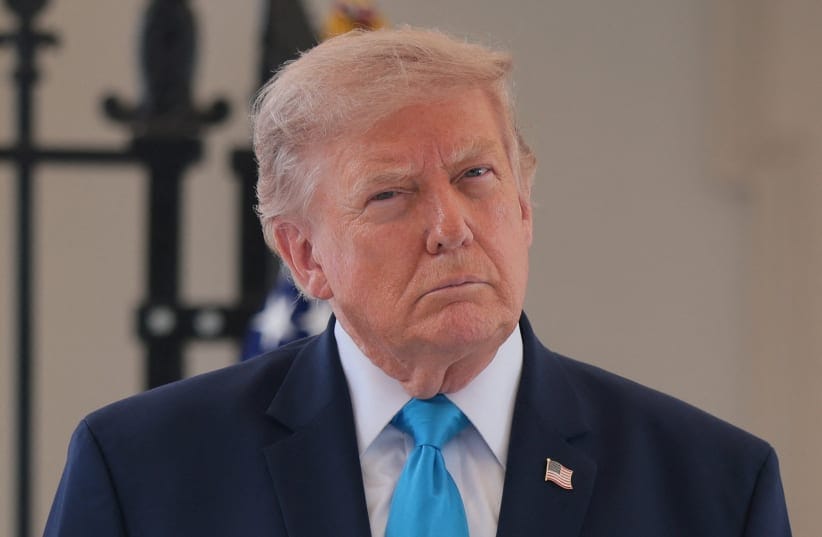 US President Donald Trump looks on on the day he makes an announcement on Freedom Haulers, an initiative to open pathways for military veterans to become commercial truck drivers, during an event at the White House in Washington, DC, US, July 30, 2026. 
