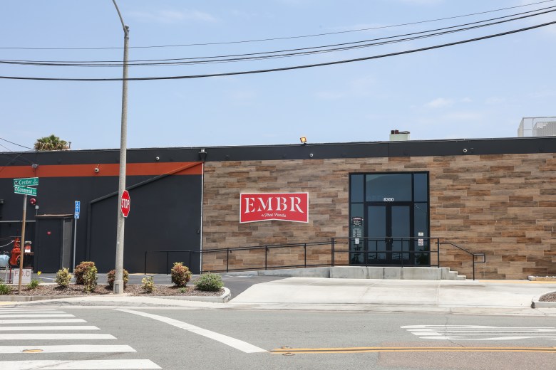 A brick storefront