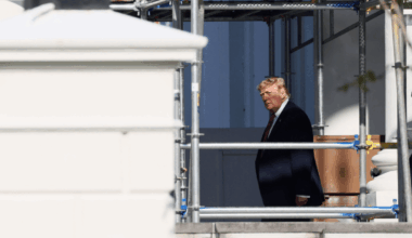 Scaffolding Remains at White House As Trump Posts Photo of Ornate Columns