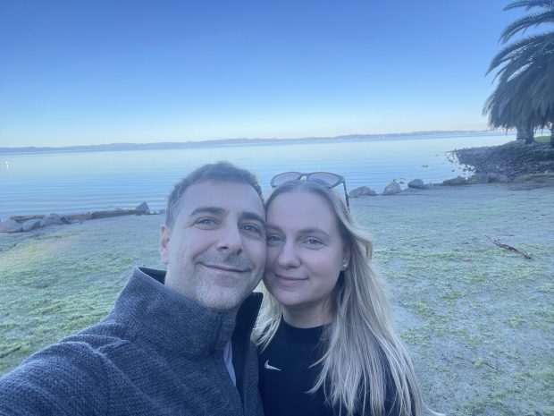 Anna Rosen and her husband, Aaron Rosen, in San Rafael, California, in January, 2025. (Courtesy Anna Rosen)