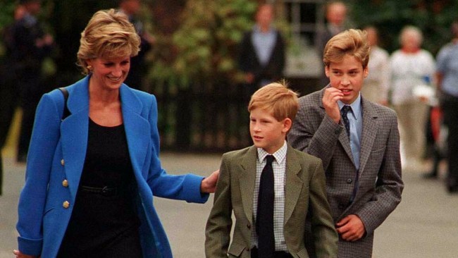 Diana, Princess Of Wales with her sons, William and Harry in the grounds of Highgrove in Tetbry, Gloucestershire. Picture: Tim Graham Photo Library via Getty Images
