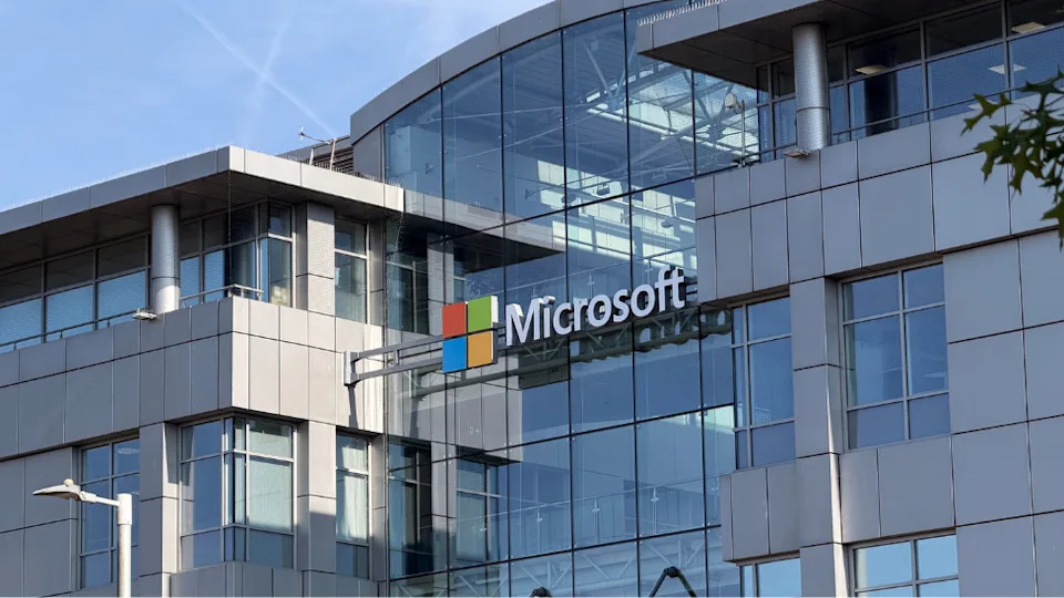 The front of Microsoft UK's headquarters