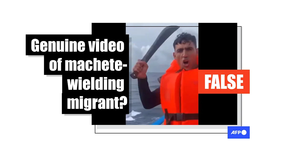 Clip of migrant brandishing knife promising 'end of England' is AI-generated