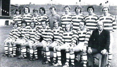Two Lisbon Lions were a big hit at Morton after their Parkhead playing days were over