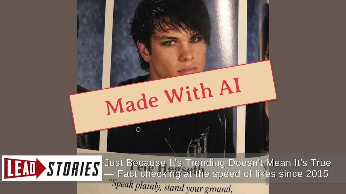 Fact Check: FAKE Pete Hegseth Yearbook Picture With Black Hair And Guyliner -- His Real Yearbook Pictures Are Different