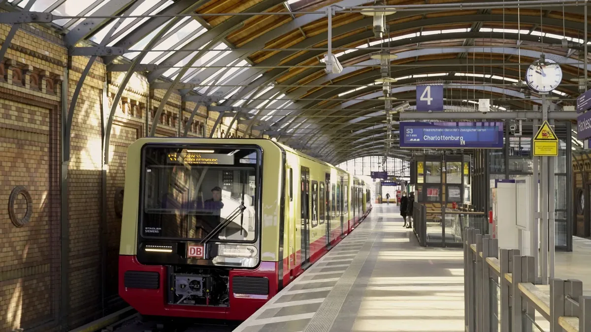 Modern Berlin S-Bahn train at Charlottenburg station