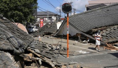 Quake survivors in Japan sleep in cars in sweltering heat as death toll rises to 34