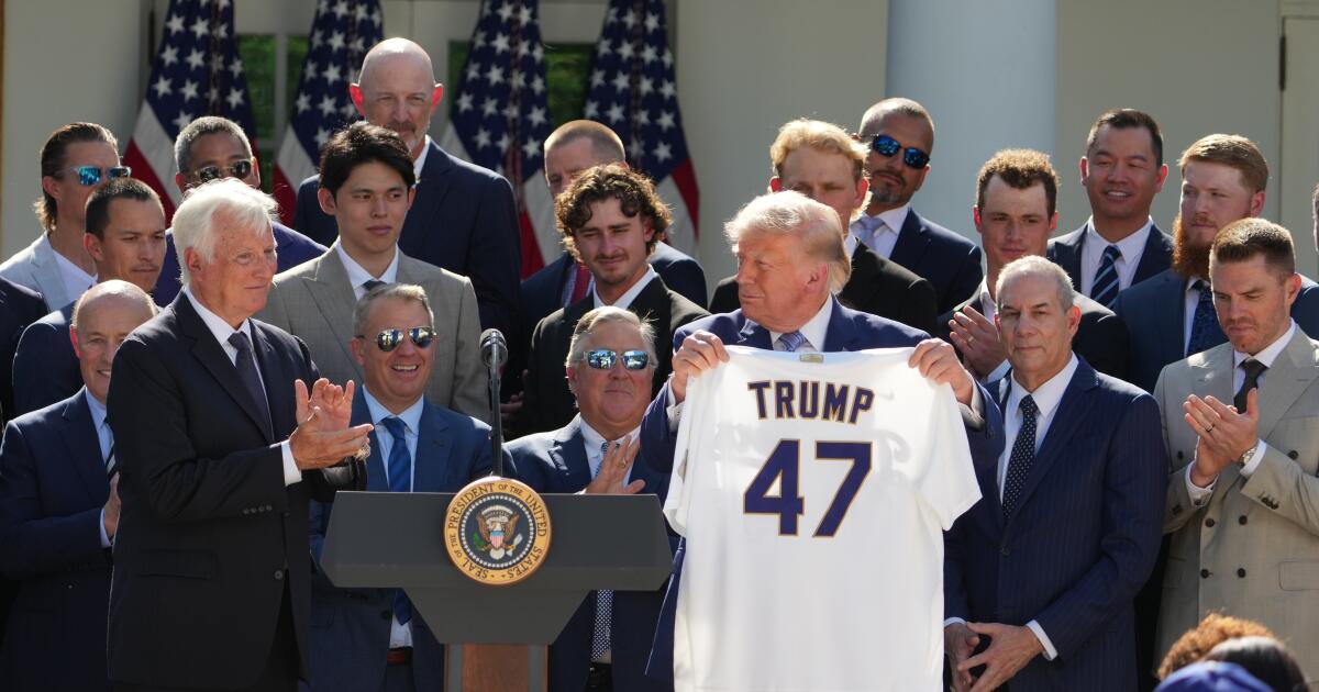 Letters: Negatives outweigh positives in Dodgers' White House visit