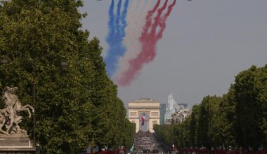 European troops and warplanes join Paris Bastille Day parade in a show of unity for Ukraine