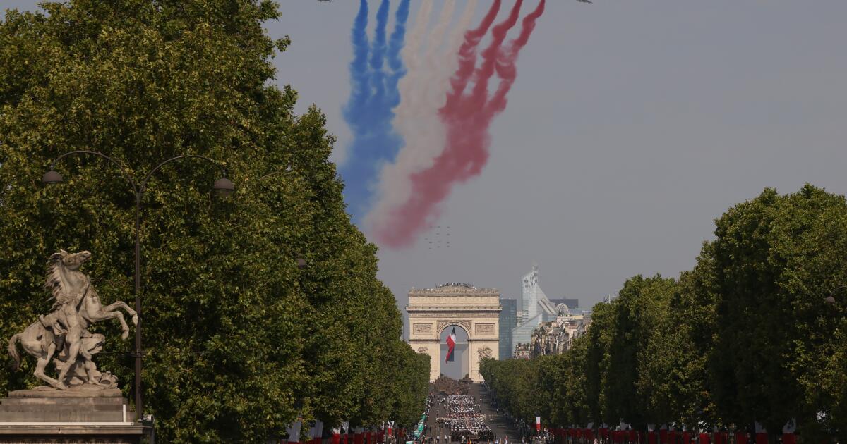 European troops and warplanes join Paris Bastille Day parade in a show of unity for Ukraine