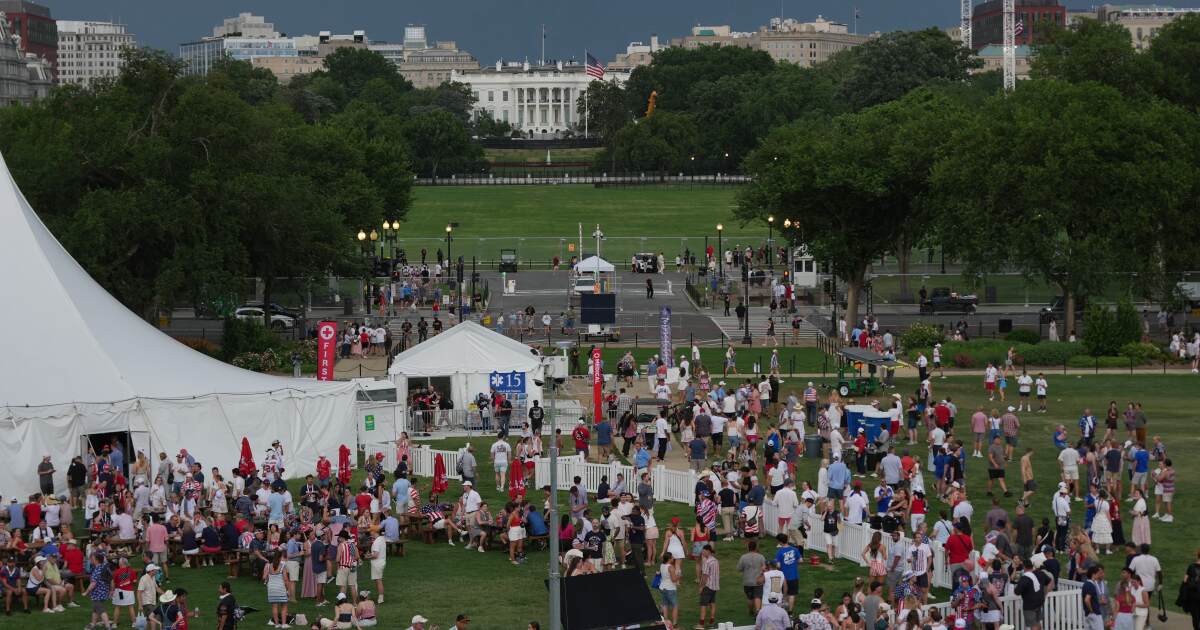 Evacuation ordered at National Mall as storms gather ahead of Trump's America 250 speech