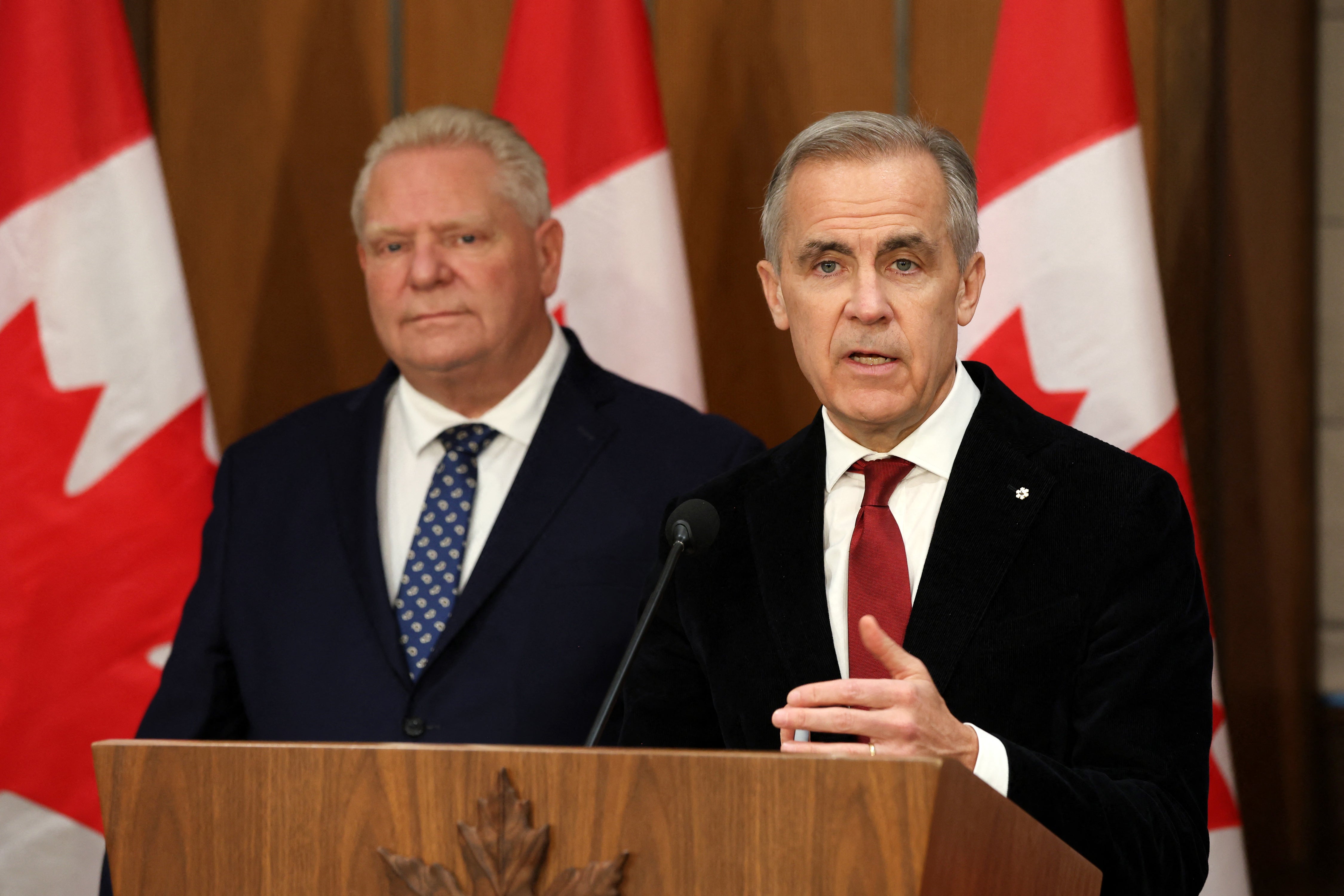 Canadian Prime Minister Mark Carney and Ontario Premier Doug Ford have stood up to Trump, vowing to fight his tariff hikes ‘dollar for dollar’ and calling him ‘a bully’