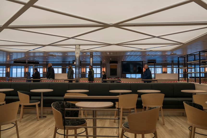 Cafeteria onboard new Spirit of Tasmania IV ship.