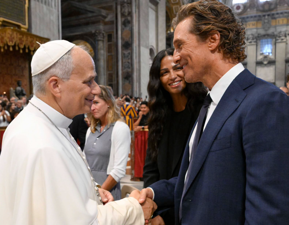 Oscar winner Matthew McConaughey meets Pope Leo XIV at Vatican audience