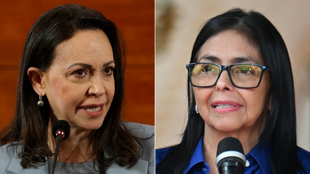 María Corina Machado and Delcy Rodríguez.