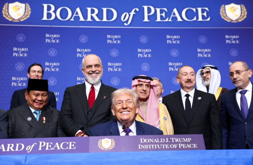 The  inaugural Board of Peace meeting at the U.S. Institute of Peace in Washington, DC, US, February 19, 2026. 
