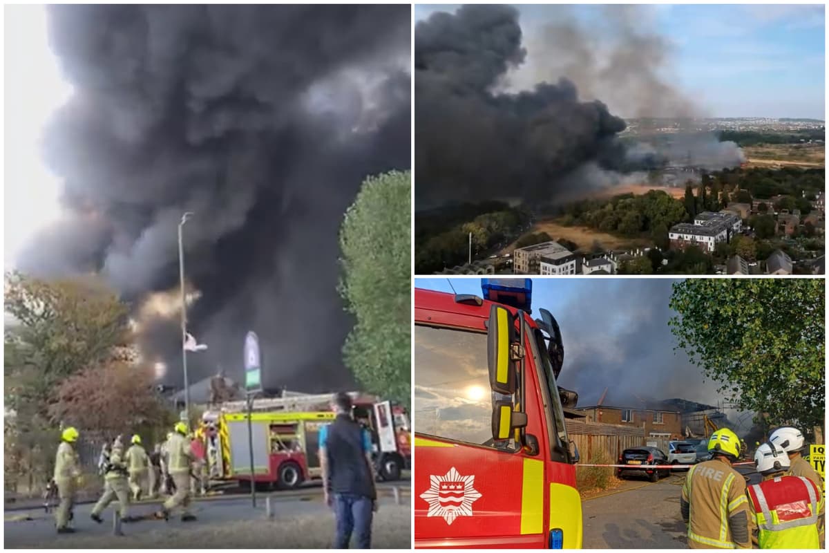 Mitcham fire: Investigation under way into cause of huge blaze in south London battled by 125 firefighters