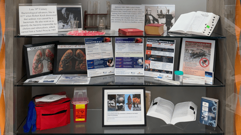 Items showing the history of infectious diseases.
