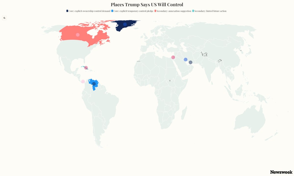 Map Shows Areas Trump Has Sought to Bring Under US Control After Hormuz Remarks