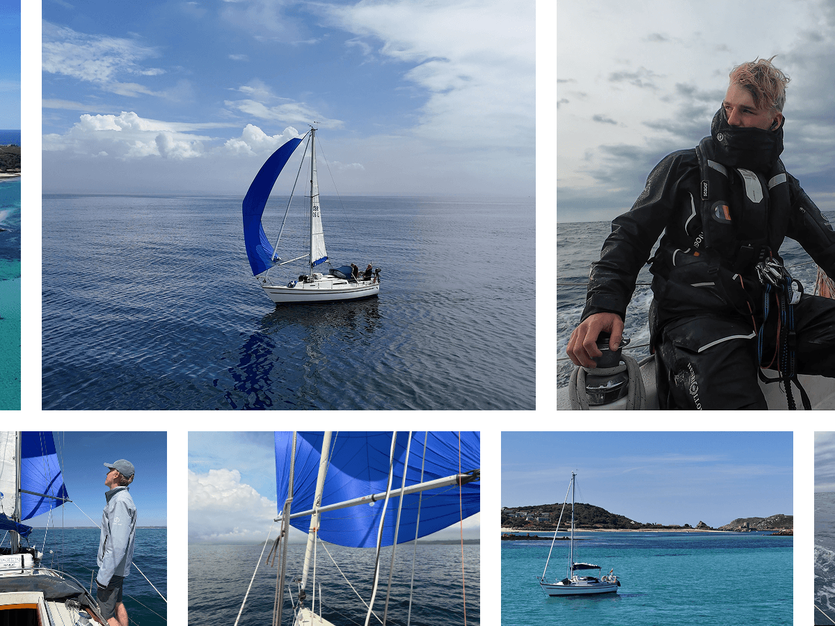 Collage of sailing and ocean scenes. Collage of sailing and ocean scenes.