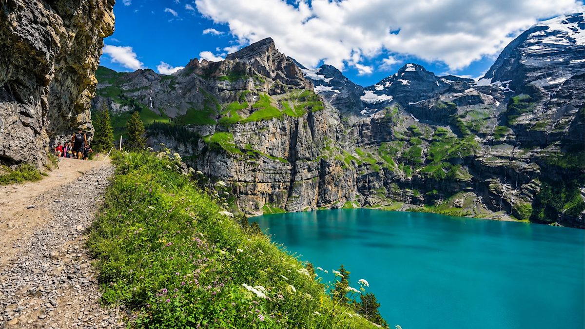 Oeschinensee Switzerland Peaceful Lake and Hiking Views