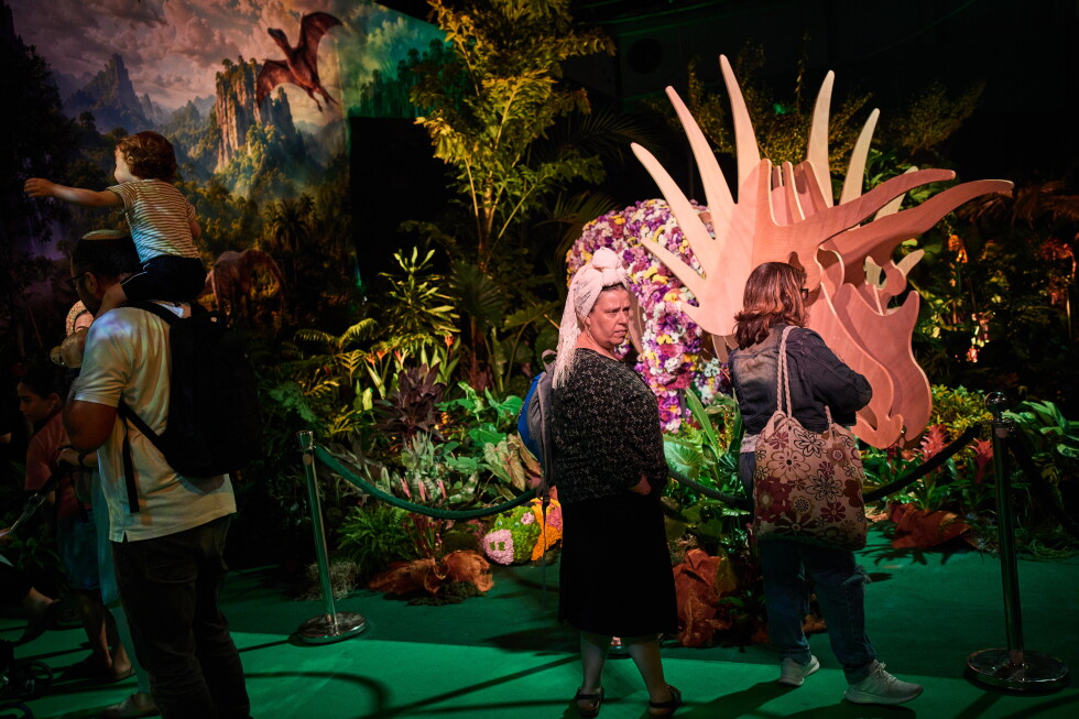 Flowers create elaborate fantasy worlds at a Tel Aviv exhibition, in photos