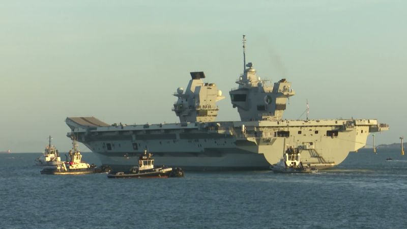 Fond farewell for HMS Queen Elizabeth as she lands key Nato role for first time