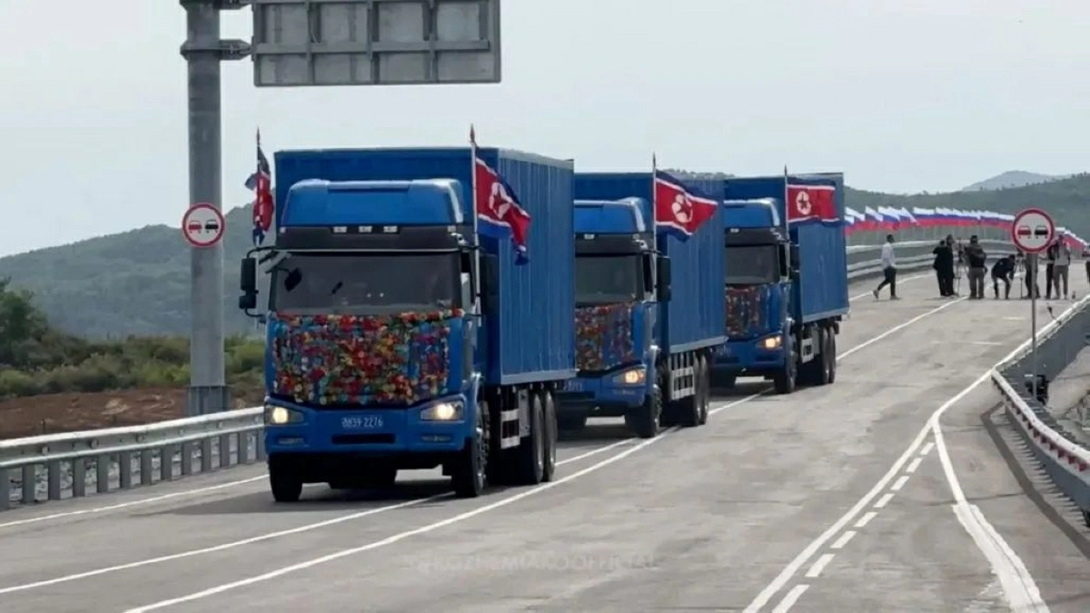 North Korea and Russia open first road bridge linking the two countries