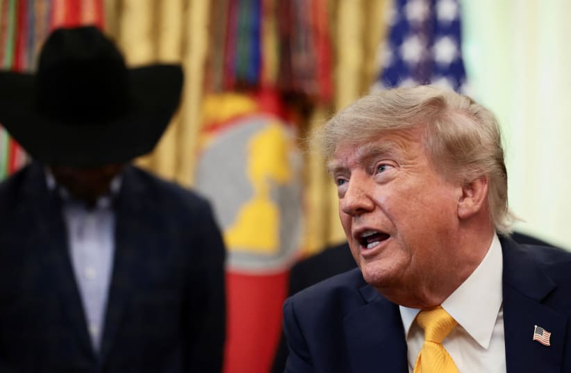 US President Donald Trump speaks during an event to sign executive orders related to beef, in the Oval Office of the White House, in Washington, DC, US, September 4, 2026.