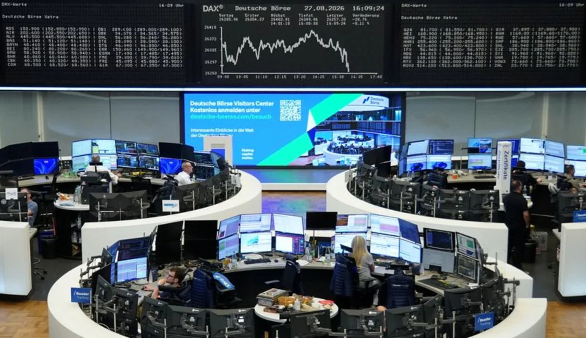 European shares pinned at one-month low as flaring Mideast tensions lift bond yields