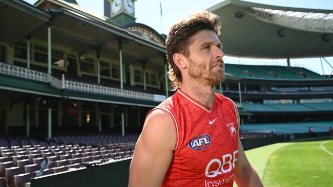 Dane Rampe stood in as Sydney captain in his last game.